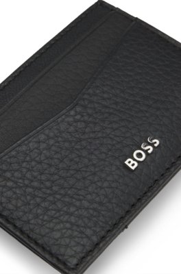 Porta-Moedas Em Couro Granulada Com Logo