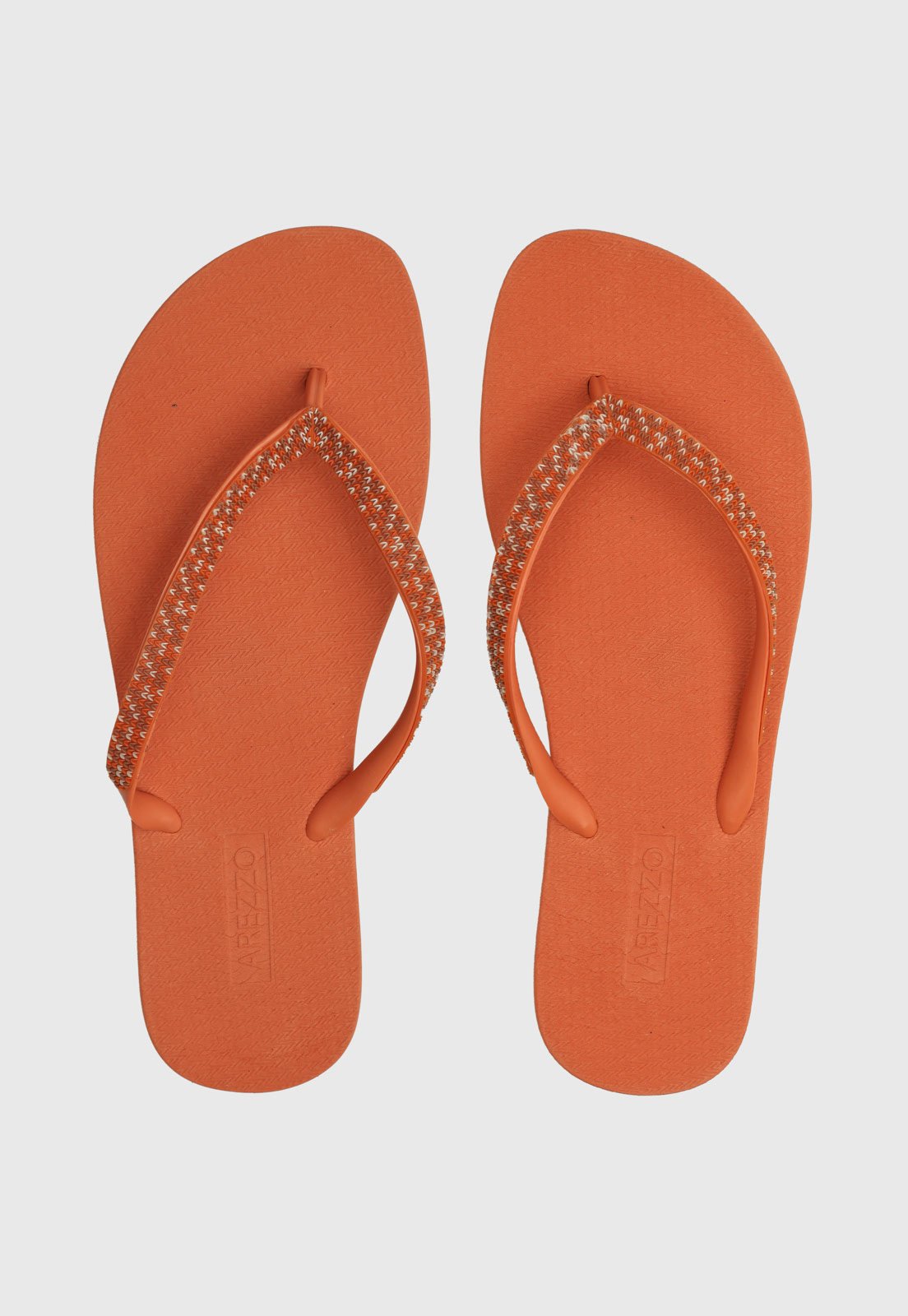 Chinelo BRIZZA Arezzo Apliques Laranja Compre Agora Dafiti Brasil