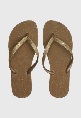 Chinelo BRIZZA Arezzo Glitter Dourado Compre Agora Dafiti Brasil