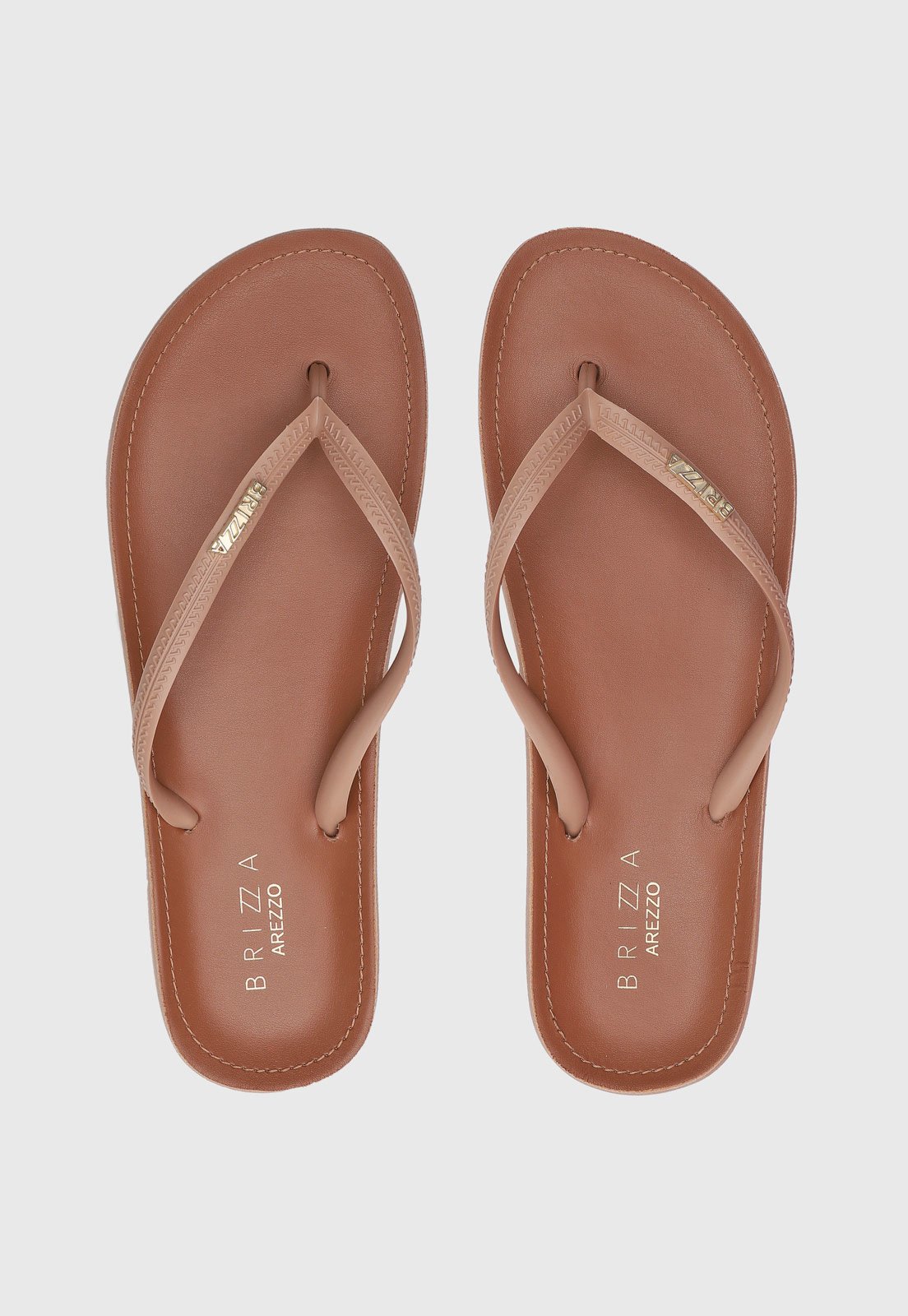 Chinelo BRIZZA Arezzo Logo Marrom Compre Agora Dafiti Brasil