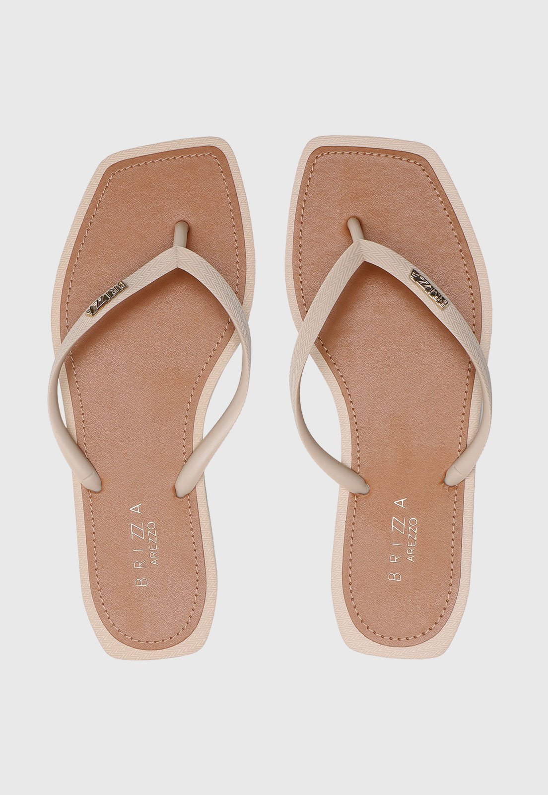 Chinelo BRIZZA Arezzo Quadrado Off White Compre Agora Dafiti