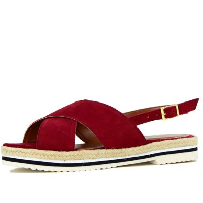 sandalia flatform vermelha