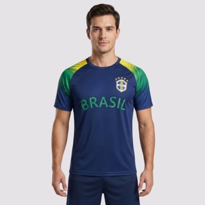 Camisa Brasil Raglan Azul Marinho 11 Raphinha