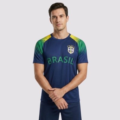 Camisa Brasil Raglan Azul Marinho 11 Raphinha
