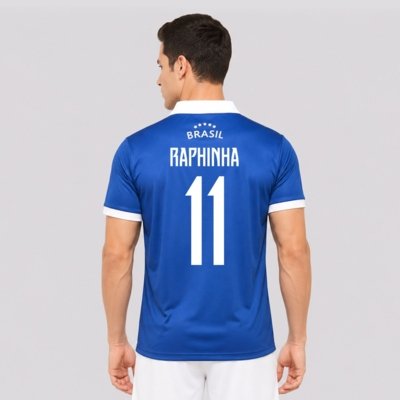 Camisa Brasil Seleça Azul 11 Raphinha