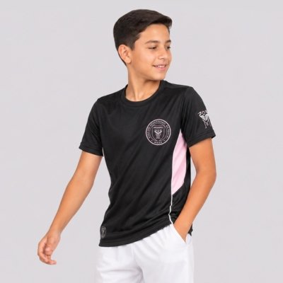 Camisa Inter Miami Dry II Juvenil Preta e Rosa