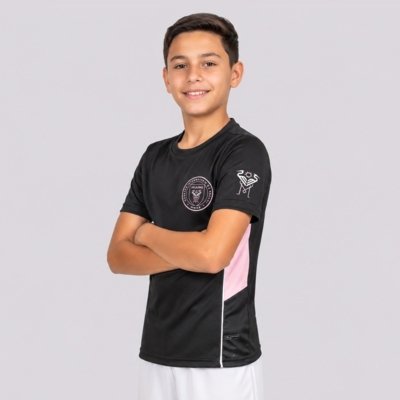 Camisa Inter Miami Dry II Juvenil Preta e Rosa