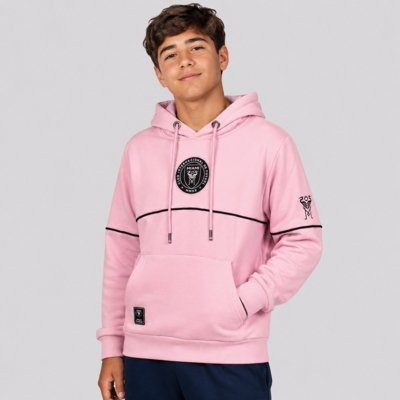 Moletom Inter Miami Canguru Juvenil Rosa