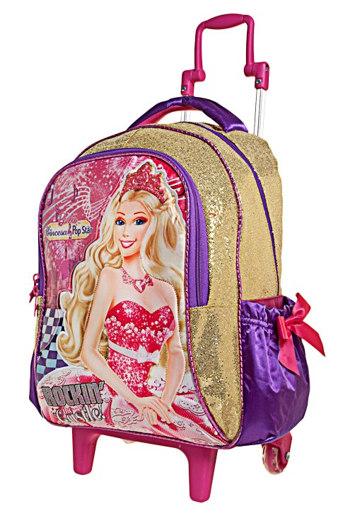Mochila Barbie A Princesa e A Pop Star G Dourada - Compre Agora