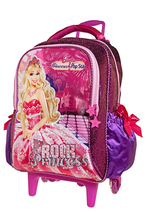 Mochila G Barbie Princesa Popstar Rosa Ref.62504 - MP Brinquedos