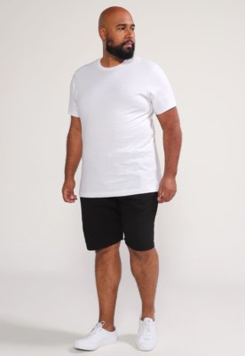 Bermuda Basicamente. Plus Size Reta Amarração Preta