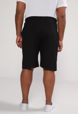Bermuda Basicamente. Plus Size Reta Amarração Preta