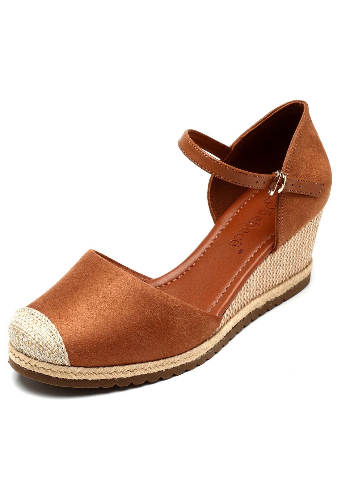 sandália bebecê espadrille caramelo