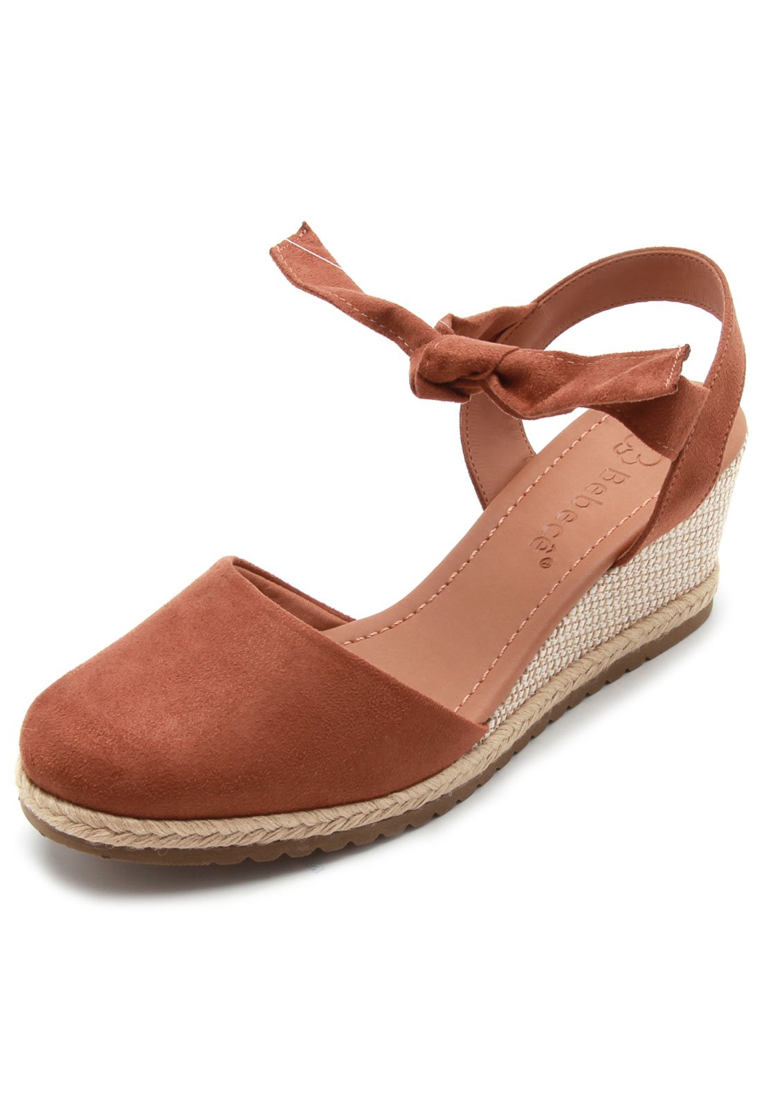 sandália bebecê espadrille marrom