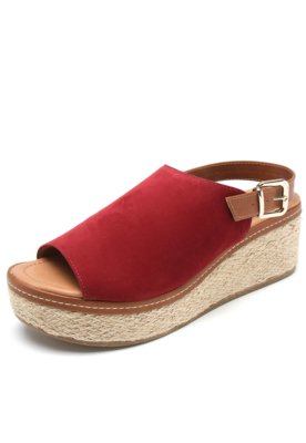 sandalia bebece espadrille vermelha