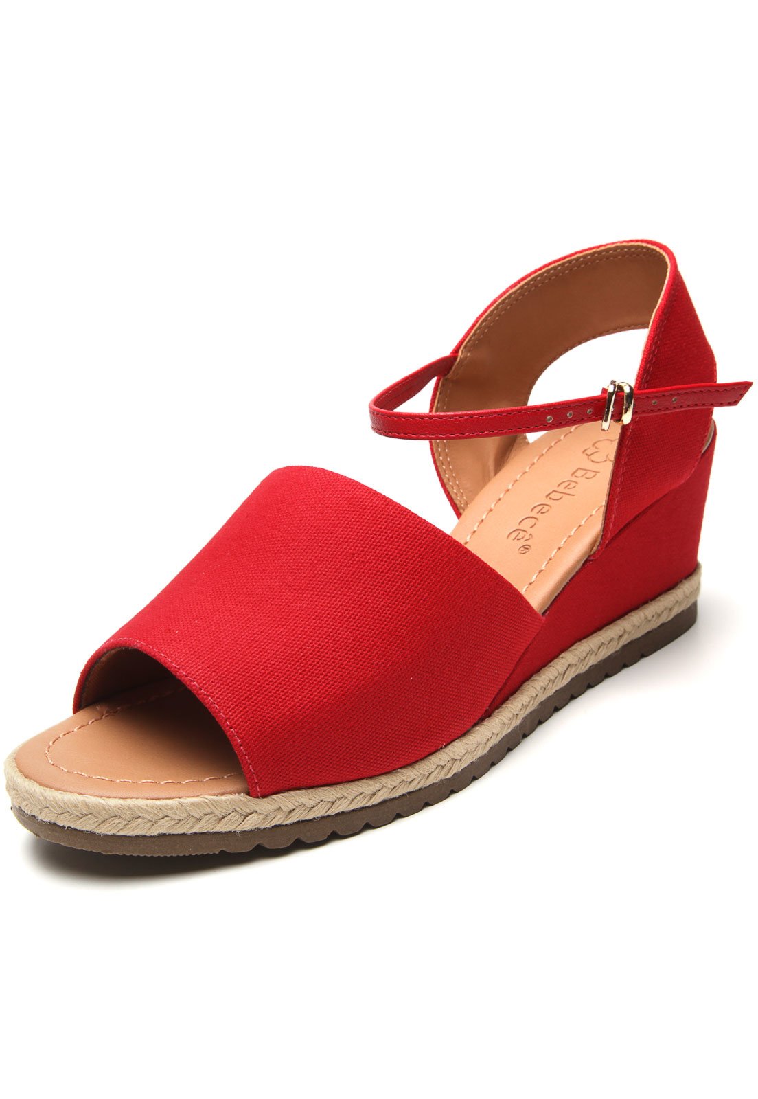 sandalia bebece espadrille vermelha