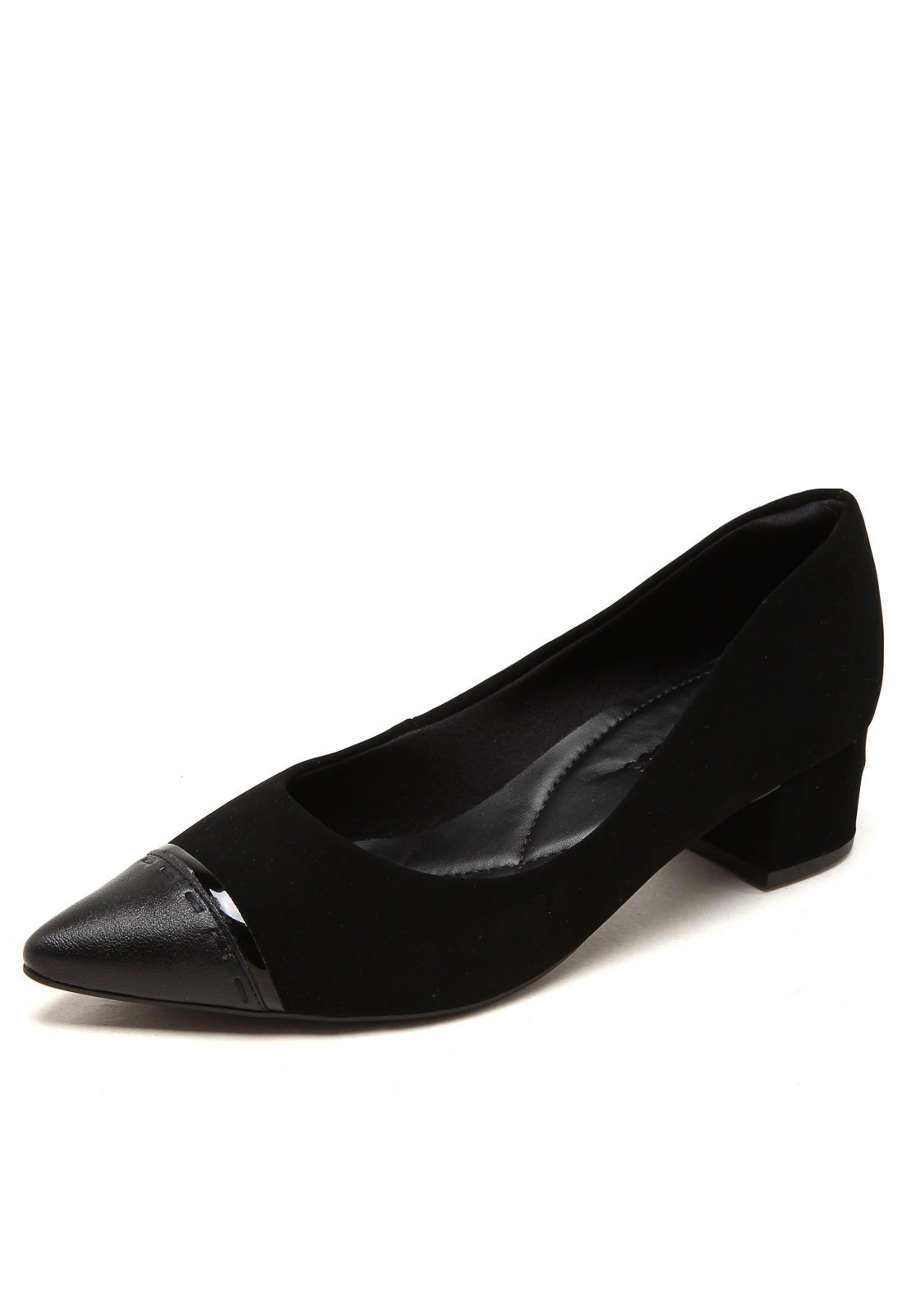 scarpin bebecê bico fino preto