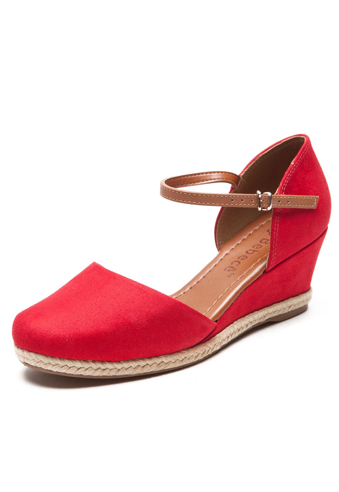 sandalia bebece espadrille vermelha