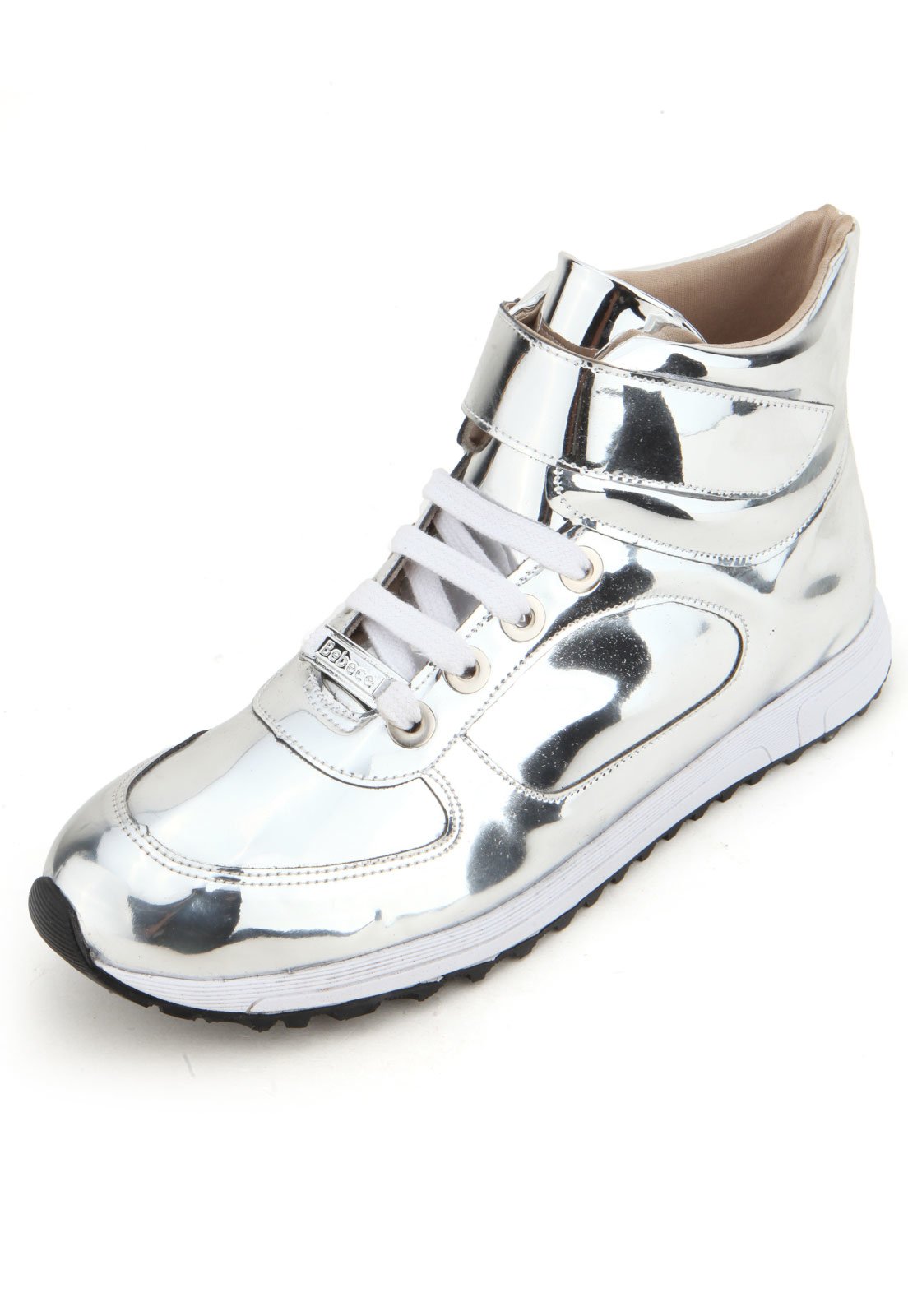 tenis bebece branco com prata
