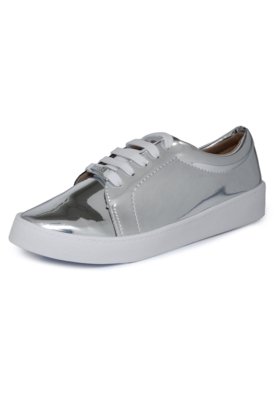 tenis bebece branco com prata