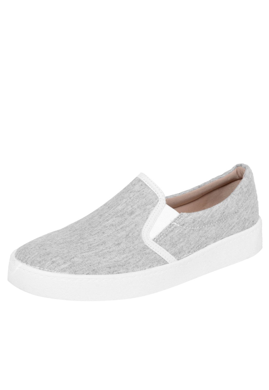 slip on feminino cinza