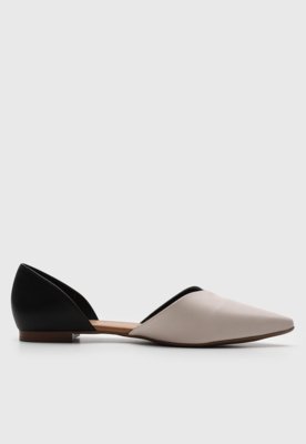 Sapatilha Slingback Bebecê Color Block Preta