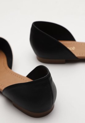 Sapatilha Slingback Bebecê Color Block Preta
