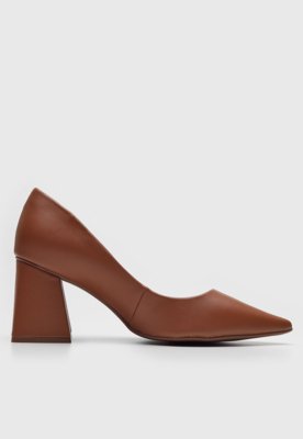 Scarpin Bebecê Liso Marrom