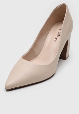 Scarpin Bebecê Liso Off-White