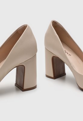 Scarpin Bebecê Liso Off-White