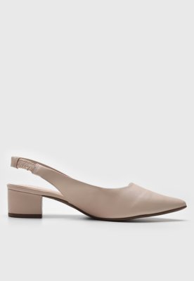 Scarpin Slingback Bebecê Liso Off-White