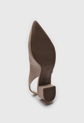 Scarpin Slingback Bebecê Liso Off-White
