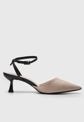 Scarpin Slingback Bebecê Liso Off-White