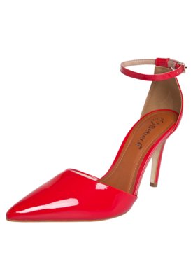 Scarpin vermelho sale com tornozeleira