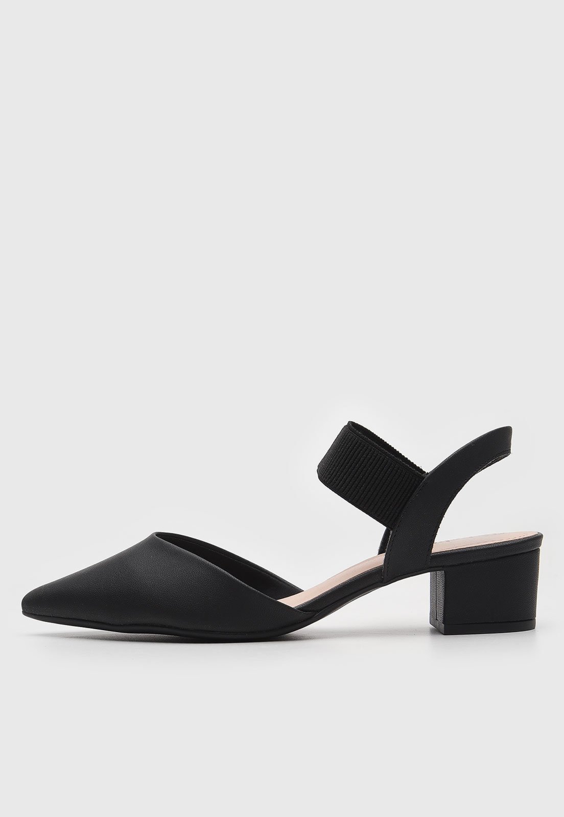 Scarpin Slingback Bebecê Liso Preto