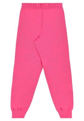 Calça Infantil Unissex em Moletom Bee Loop Rosa