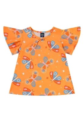 Conjunto Bata e Short Menina Bee Loop Amarelo