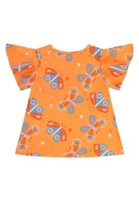 Conjunto Bata e Short Menina Bee Loop Amarelo