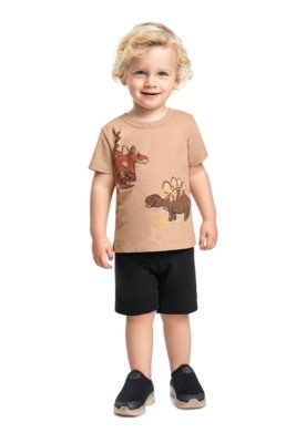 Conjunto Big Dino Infantil Bee Loop Branco