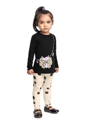 Conjunto Blusa Calça Legging Bee Loop Branco