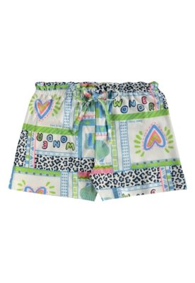Conjunto Blusa Short Estampado Bee Loop Azul