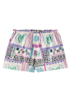 Conjunto Blusa Short Estampado Bee Loop Roxo