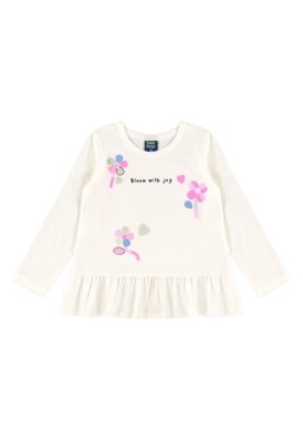 Conjunto Blusa e Legging Floral Bee Loop Branco