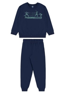 Conjunto Blusão Club Classic Calça Bee Loop Preto