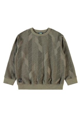 Conjunto Blusão Listrado e Calça Bee Loop Cinza