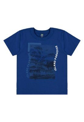 Conjunto Camiseta Bermuda Moletom Bee Loop Azul