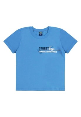 Conjunto Camiseta e Bermuda Bee Loop Azul