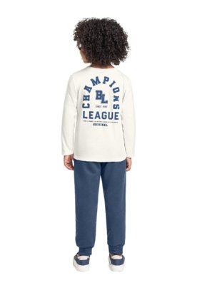 Conjunto Champions League Calça Bee Loop Branco