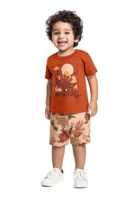 Conjunto Dino Adventure Infantil Bee Loop Branco