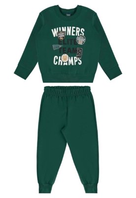 Conjunto Elite Team Blusão Bee Loop Verde